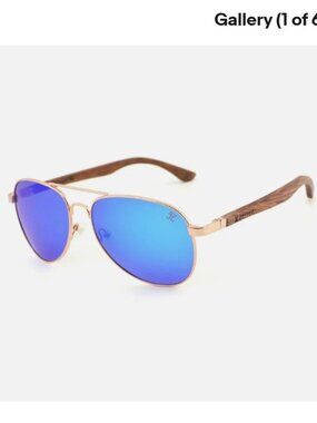 Joycoast Night Rider wooden Aviator Sunglasses Unisex w/ Case polarized UV-400